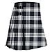 McFarlane Black & White Tartan Kilt