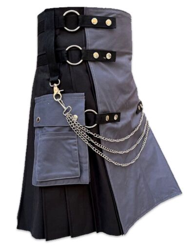 Grey & Black Gothic Kilt