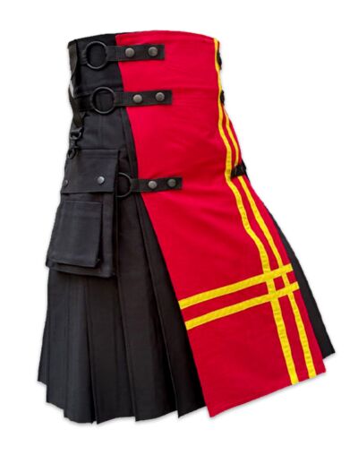 Red Gothic Style Hybrid Kilt